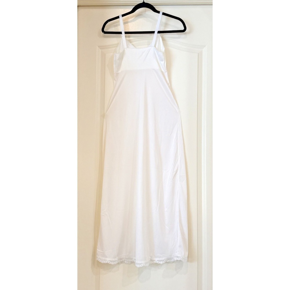 Vintage Sears "The Doesn't Slip" Formal Maxi Slip - Size 32 Small Lace Trim - Picture 2 of 8